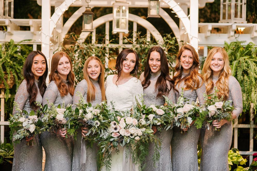 Beautiful wedding flowers by The Rose Shop